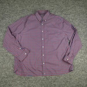 Vineyard Vines OTG Shirt Mens Extra‎ Large Blue Red On The Go Performance Brrr